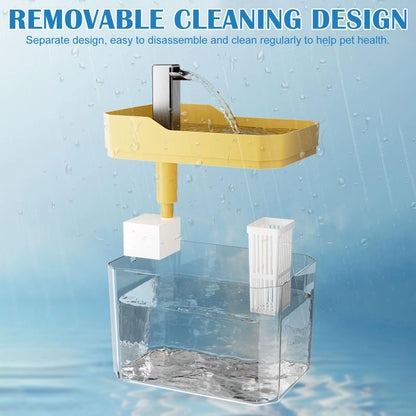 Cat Water Fountain Auto Filter Transparent Drinker USB Anti-Dry Burning Recirculate Filtering Water Dispenser with Pump