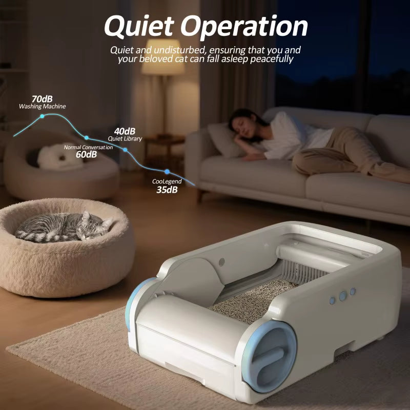 76L Automatic Self Cleaning App Remote Control Odor-Free Smart Cat Litter Toilet Tray Semi Automatic Cat Litter Box