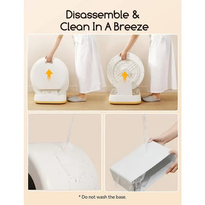 Hot Sell.Self-Cleaning Cat Litter Box, Advanced Safety System Automatic Cat Litter Box Perfect for Multi Cats.Free Shipping.