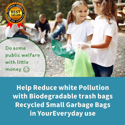 Small Trash Bags 1.2 Gallon 120 Counts Biodegradable Food Waste Bags Mini 5L